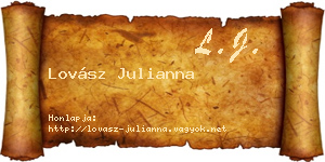Lovász Julianna névjegykártya